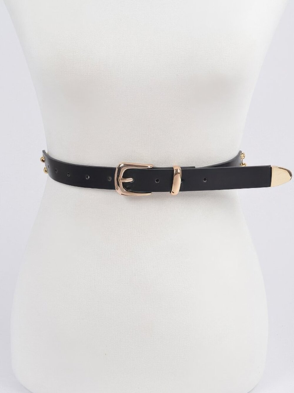 Chain Faux Leather Belt